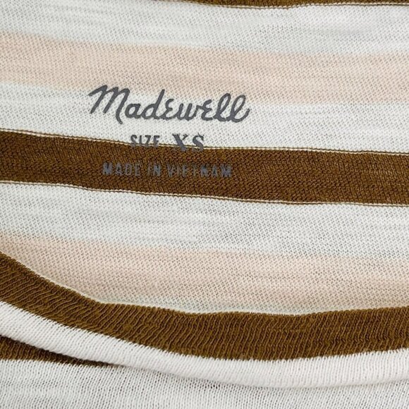 Madewell cotton crewneck tee striped lightweight women’s xs - Picture 4 of 10
